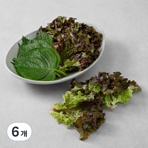 국내산 상추&깻잎 간편쌈, 150g, 6개