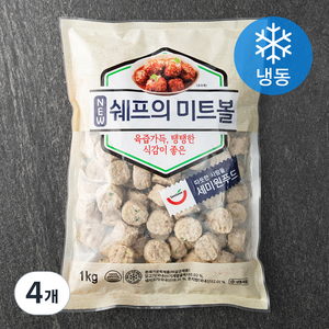 세미원 쉐프의 미트볼 (냉동) (냉동), 1kg, 4개