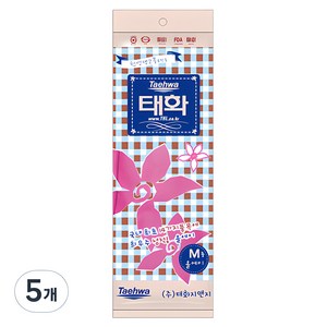 태화 고무장갑 올에이, 핑크, 중(M), 5개