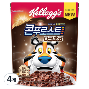 콘푸로스트 다크초코 시리얼, 550g, 4개