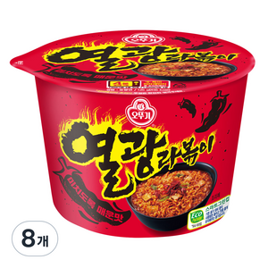 오뚜기 열광라볶이 용기 125g, 8개