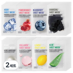 은율 퓨리티 마스크팩 22ml x 5p x 8종 세트, 2세트