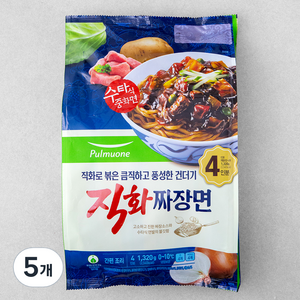 풀무원 직화짜장면 4인분, 1.32kg, 5개