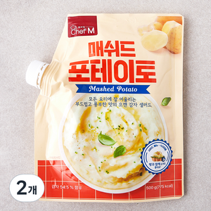 쉐프엠 매쉬드 포테이토, 500g, 2개