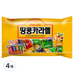 크라운 땅콩카라멜, 720g, 4개