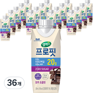 셀렉스 프로핏 우유단백질 드링크믹스 RTD 모카 초콜릿, 250ml, 36개