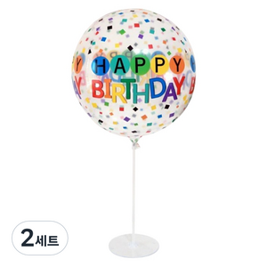 이사벨홈 무지개 생일축하 풍선 3종세트, 레인보우(풍선), 2세트