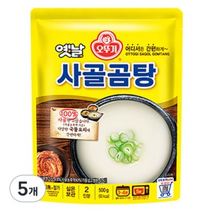 오뚜기옛날 사골곰탕 국물, 500g, 5개