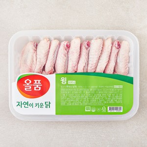 올품 무항생제 인증 자연이키운닭 윙 (냉장), 600g, 1팩