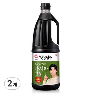 청정원 햇살담은 염도낮춘 발효다시마 간장, 2개, 1.7L