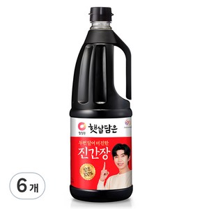 청정원 두번달여 더진한 진간장, 1.7L, 6개