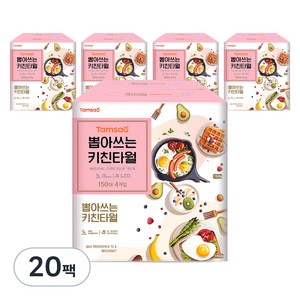 탐사 뽑아쓰는 천연펄프 키친타올, 150매, 20개