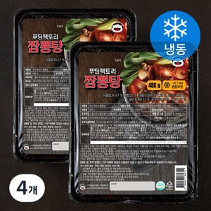 푸딩팩토리 해물짬뽕탕 밀키트 (냉동), 4개, 480g