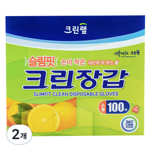 크린랲 크린장갑 100매, 100개입, 2개