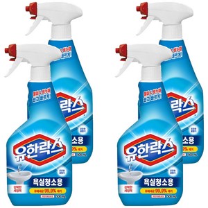 유한락스 욕실청소용 세정제, 500ml, 4개