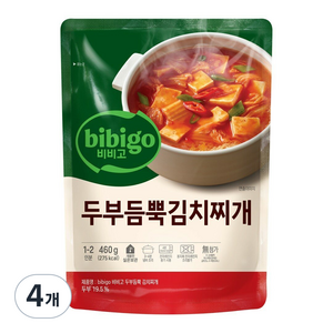 비비고 두부듬뿍 김치찌개, 460g, 4개