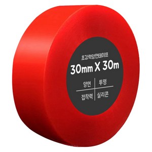 다다 초강력 양면테이프 30mm x 30m, 투명, 1개