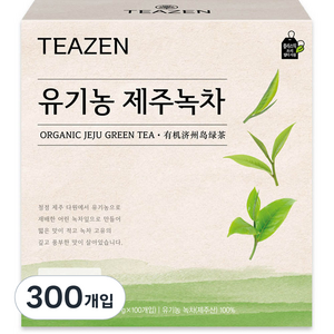 티젠 유기농 제주녹차, 1.2g, 100개입, 3개