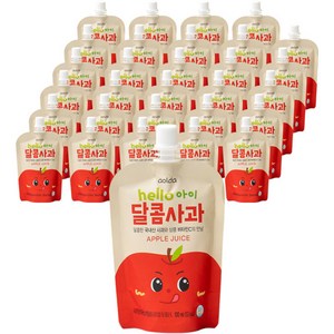 아올다 헬로아이 달콤사과 주스, 100ml, 40개, 사과맛