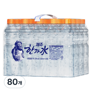 한라수 제주 무라벨, 500ml, 80개