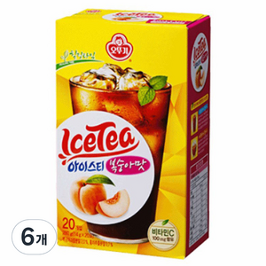 오뚜기 아이스티 복숭아맛, 14g, 20개입, 6개