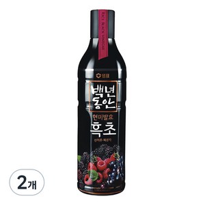 샘표 백년동안 산머루 복분자 현미발효 흑초, 900ml, 2개