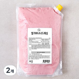 hcook 딸기바나나 드레싱, 2kg, 2개