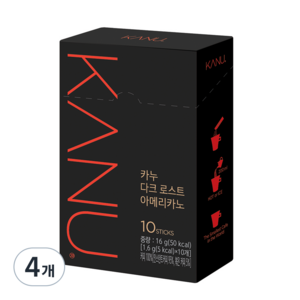 카누 다크 로스트 아메리카노 원두커피믹스, 1.6g, 10개입, 4개