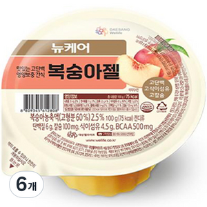 뉴케어 복숭아젤, 100g, 6개