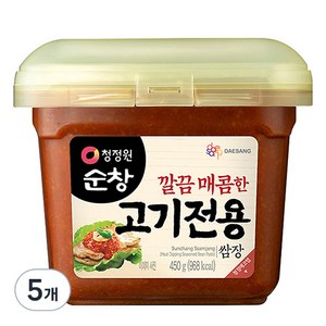 청정원순창 깔끔 매콤한 고기전용 쌈장, 450g, 5개