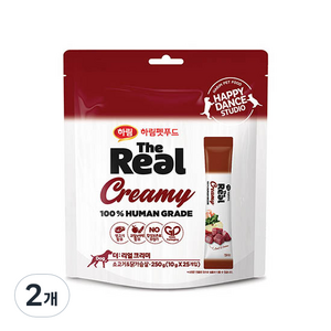 하림더리얼 강아지 크리미 소고기 앤 닭가슴살 파우치 10g x 25p, 소고기 + 닭고기 혼합맛, 2개