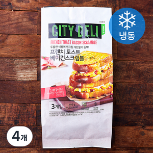 시티델리 프랜치토스트 베이컨스크램블 3개입 (냉동), 495g, 4개