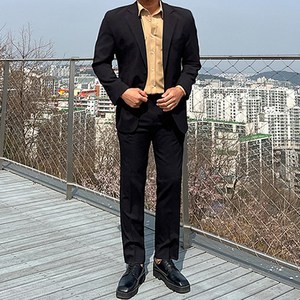 파이브라지 남성용 빅사이즈 데일리 모던 스판 정장세트