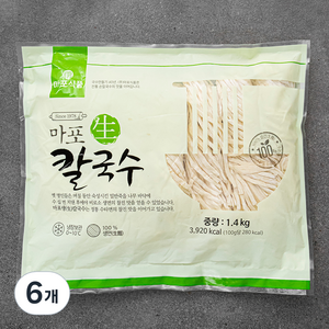 마포식품 생 칼국수 7인분, 1.4kg, 6개