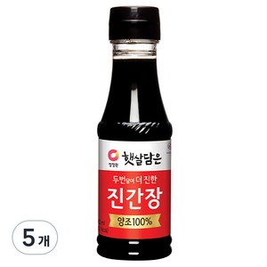 대상 청정원 햇살담은 두번 달여 더 진한 진간장, 200ml, 5개