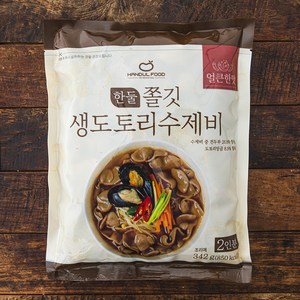 한둘푸드 쫄깃 생도토리 수제비 얼큰한맛 2인분, 342g, 1개