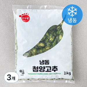 마당발 중국산 청양고추 (냉동), 1kg, 3개