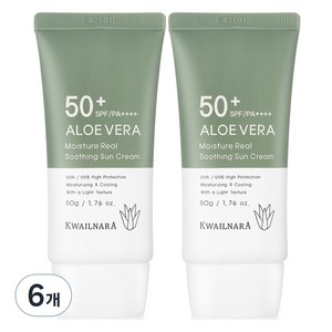 과일나라 알로에베라 모이스처 리얼 수딩 선크림 SPF50+ PA++++, 50ml, 50g, 6개