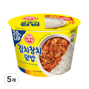 오뚜기 맛있는 컵밥 김치참치덮밥, 310g, 5개