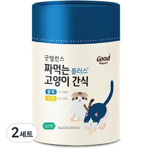 굿밸런스 고양이 짜먹는 간식 플러스 60p, 혼합맛(참치/치킨), 12g, 2세트