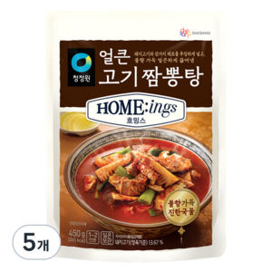 대상 청정원 호밍스 얼큰고기짬뽕탕, 450g, 5개