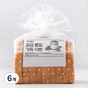 곰곰 통밀 가득 식빵, 430g, 6개