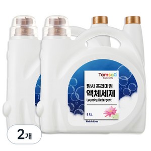 탐사 프리미엄 온가족 액체 세탁세제, 5.5L, 2개