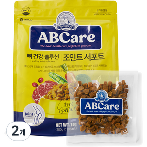 에이비씨케어 전연령 조인트 서포트 소프트사료, 닭, 1kg, 2개