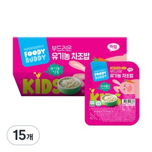 푸디버디 부드러운 유기농 차조밥 3p, 140g, 15개