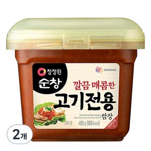 청정원순창 깔끔 매콤한 고기전용 쌈장, 450g, 2개