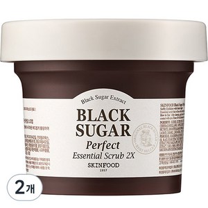 스킨푸드 블랙슈가 퍼펙트 에센셜 스크럽 2X, 210g, 2개