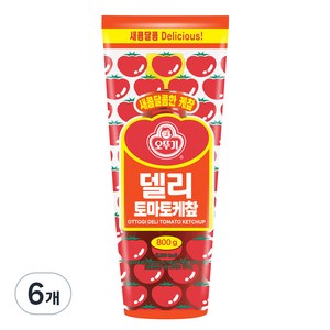 오뚜기 델리 토마토 케찹, 800g, 6개