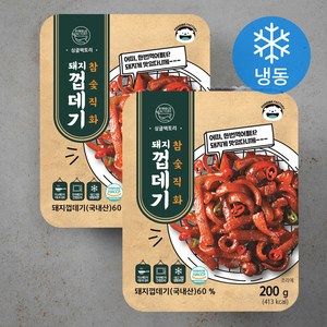 싱글팩토리 참숯 직화 돼지껍데기 (냉동), 200g, 2개