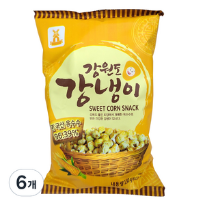 성부식품 당암티에프 강원도 강냉이 스낵, 150g, 6개